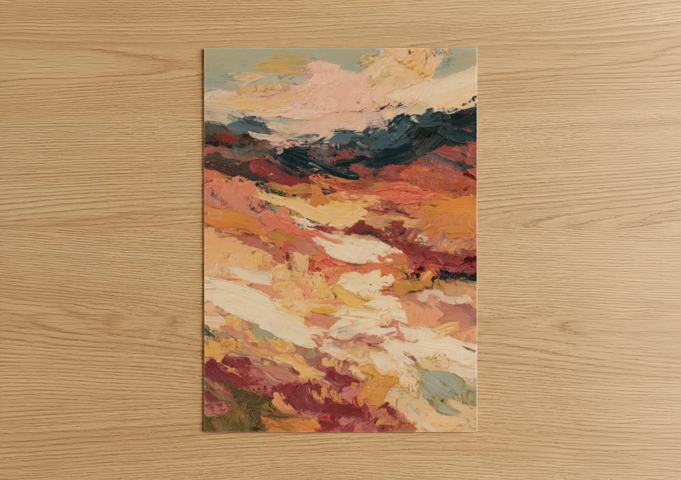 Abstract Desert Dune Landscape Painting Wall Art