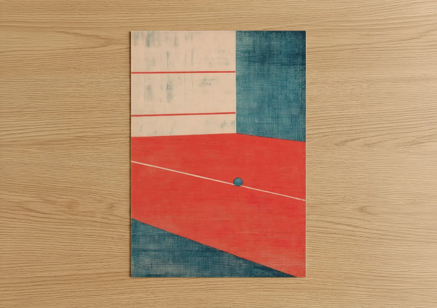 Modern Racquetball Court Abstract Wall Art