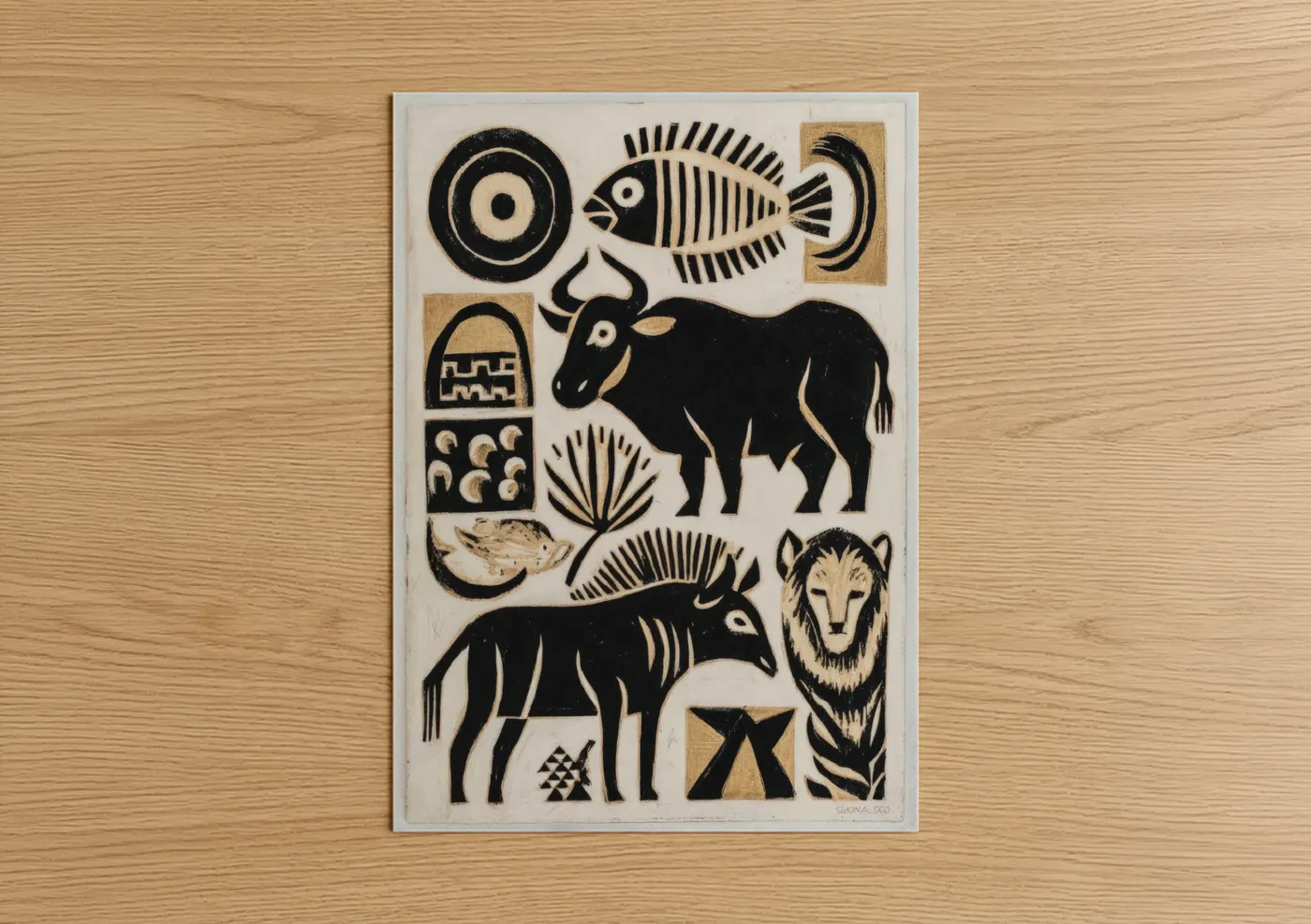 Tribal Symbols Abstract Traditional Wall Art