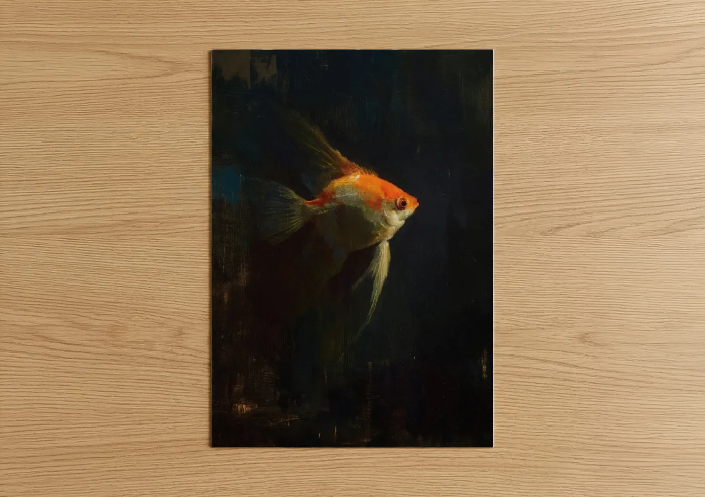 Glowing Angelfish Oil Painting Wall Art