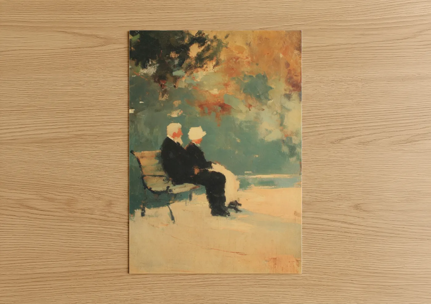 Contemplative Couple Impressionist Wall Art