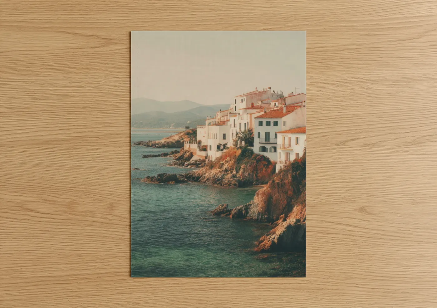 Mediterranean Coastal Town Summer Escape Wall Art