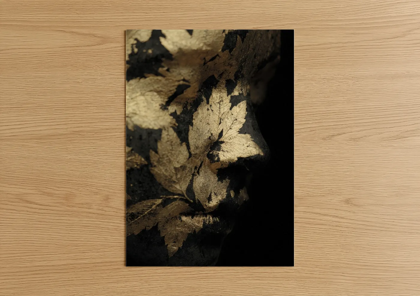 Golden Body Art Metallic Sculpture Wall Art