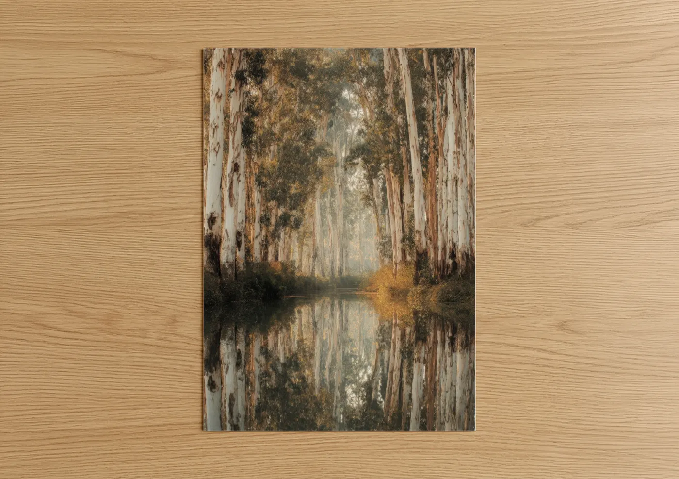 Misty Eucalyptus Forest Watercolor Wall Art