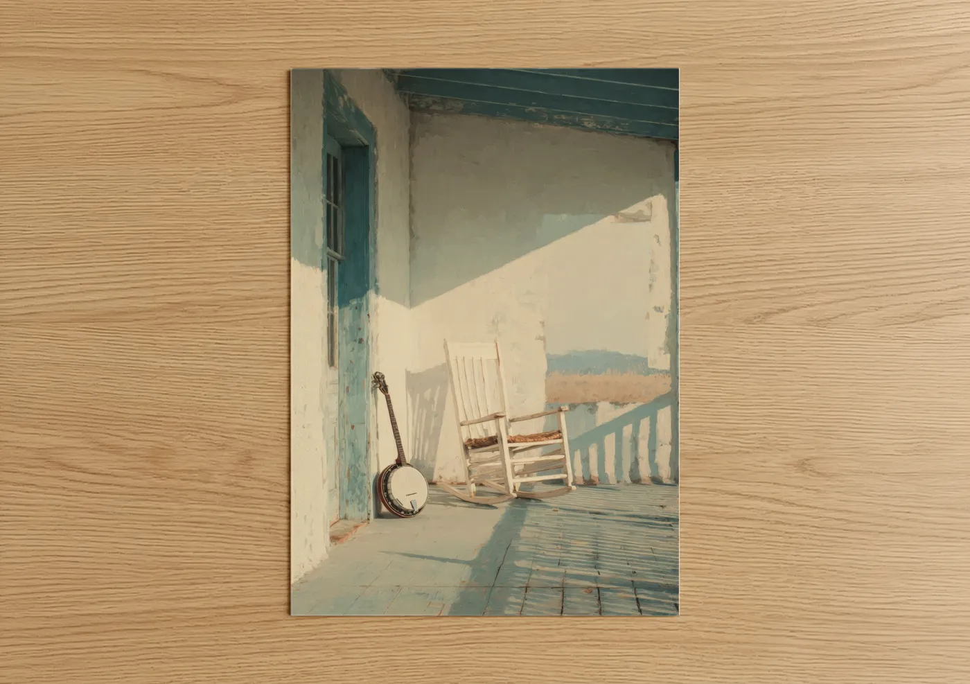 Country Banjo Porch Nostalgia Wall Art