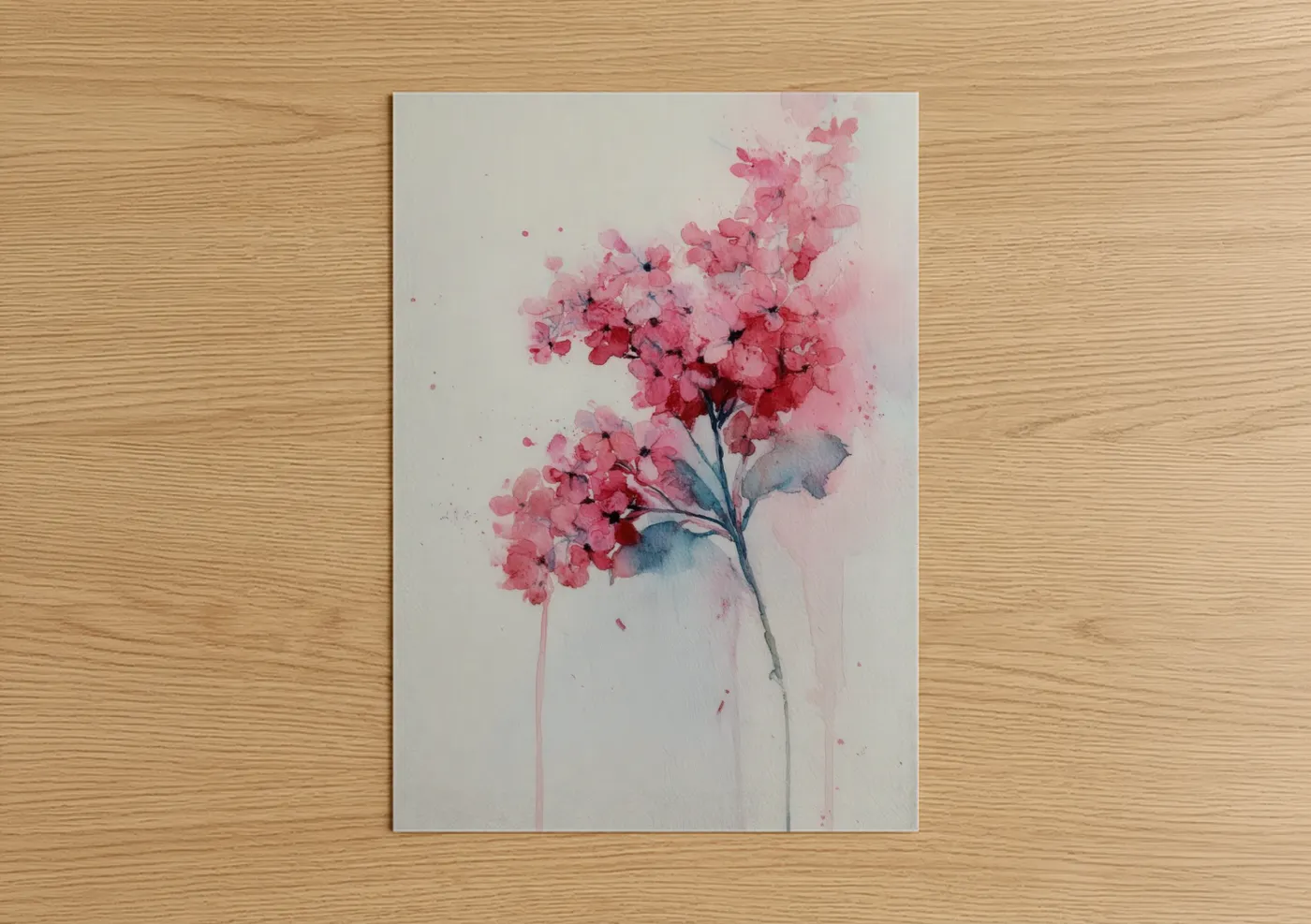 Blushing Lilac Watercolor Flower Wall Art