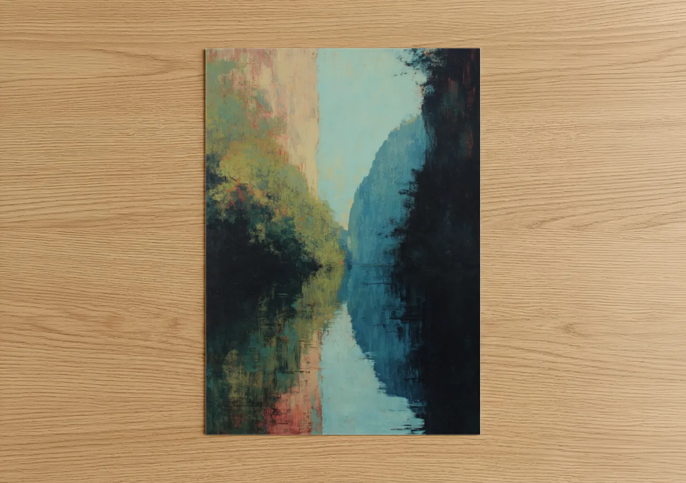 Luminous Canyon Abstract Landscape Wall Art
