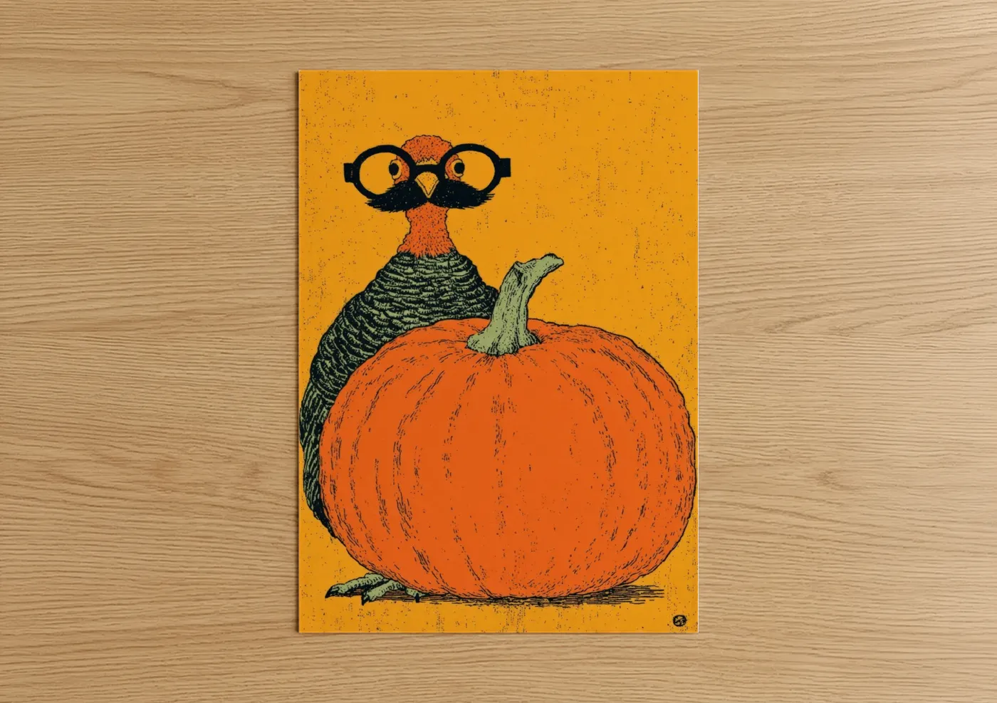 Scholarly Pumpkin Thanksgiving Wall Art