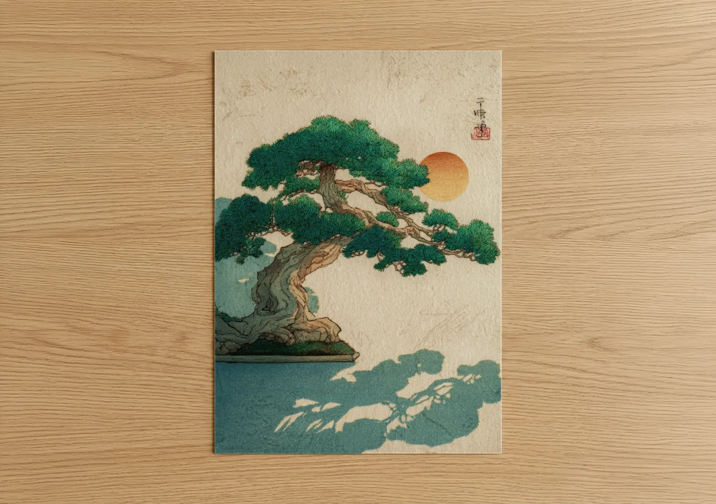 Japanese Bonsai Tree Art Print Wall Art