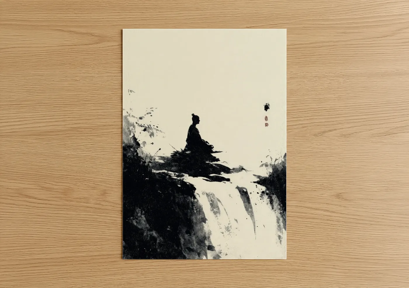 Contemplative Elf Watercolor Wall Art