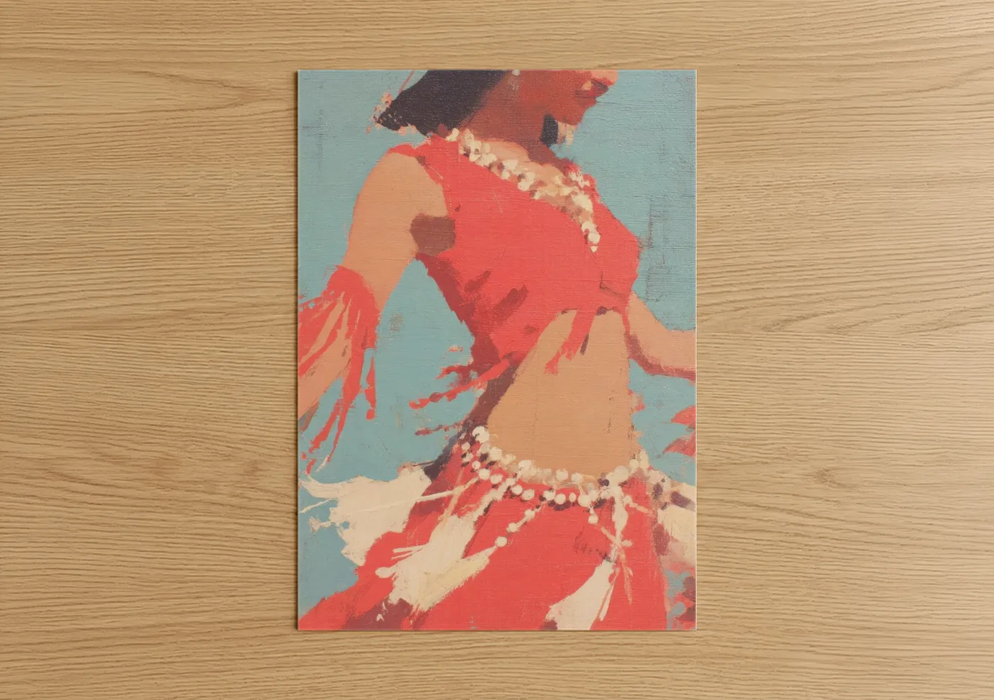 Scarlet Belly Dancer Vintage Wall Art