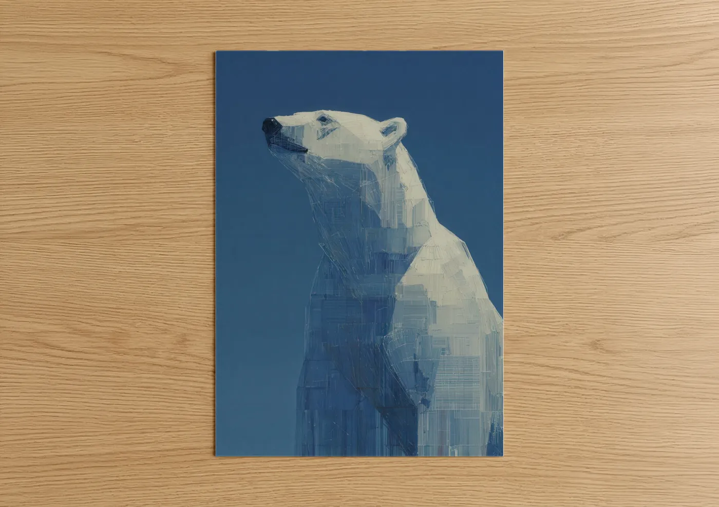 Arctic Polar Bear Abstract Architecture Wall Art