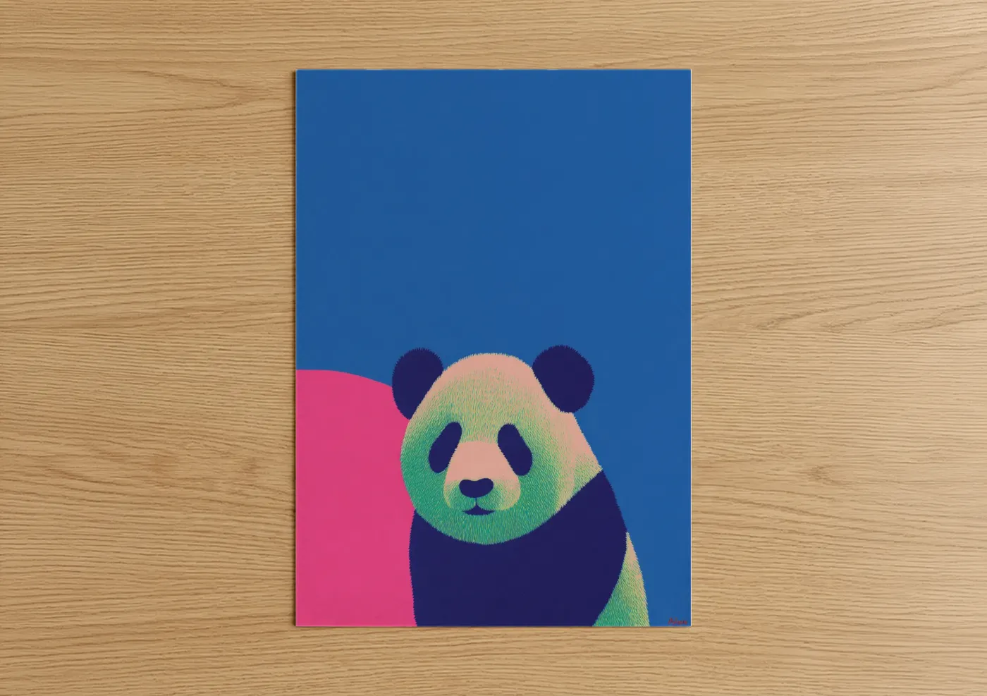 Gradient Panda Modern Pop Wall Art