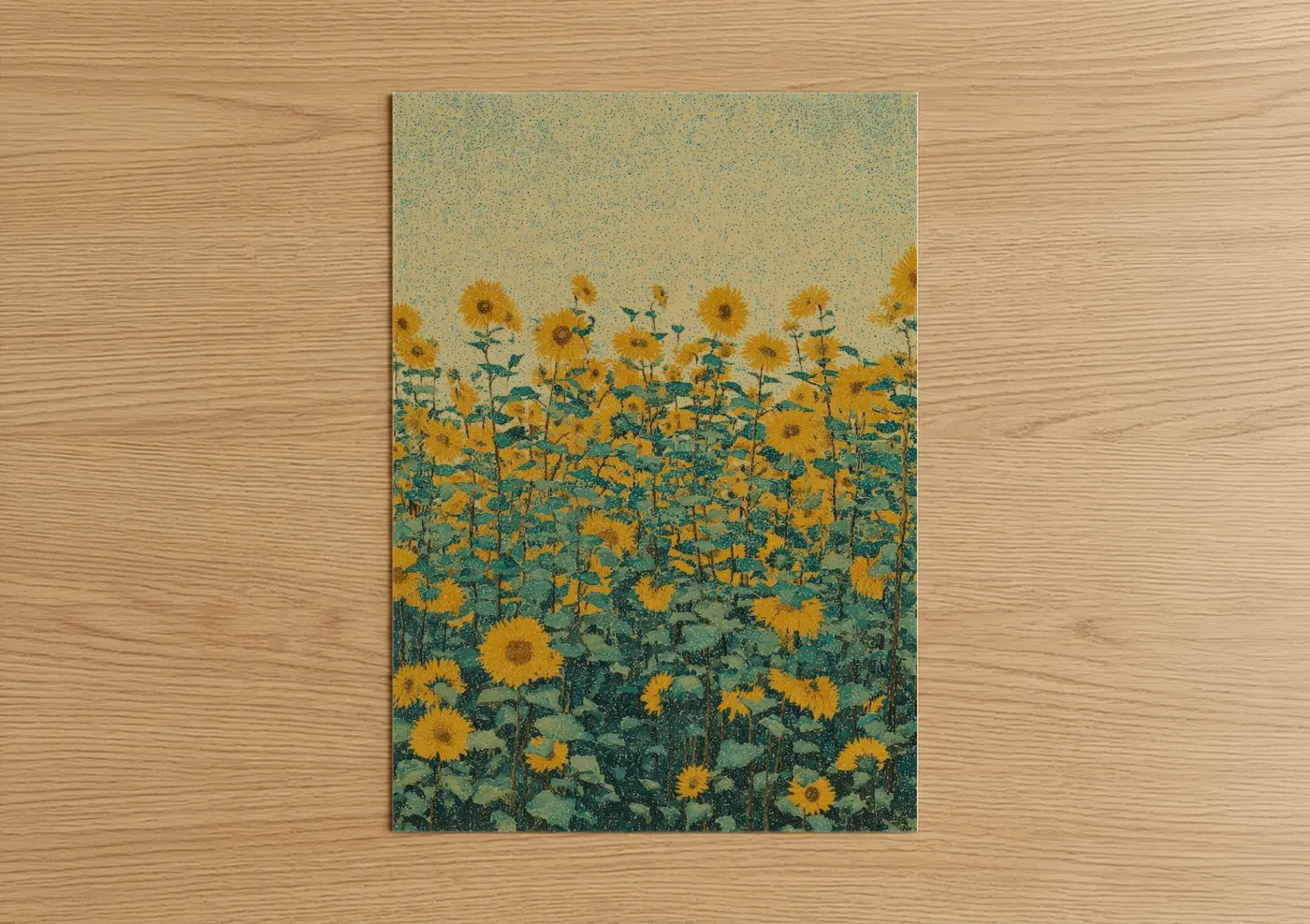 Golden Sunflower Field Botanical Wall Art