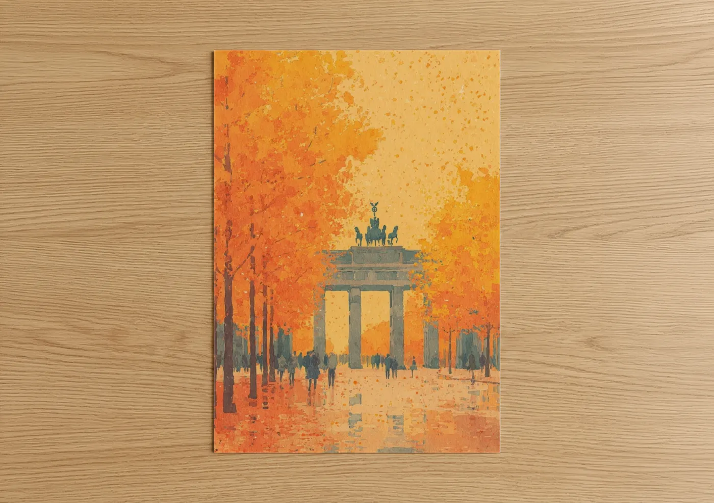 Brandenburg Gate Fall Golden Hour Wall Art