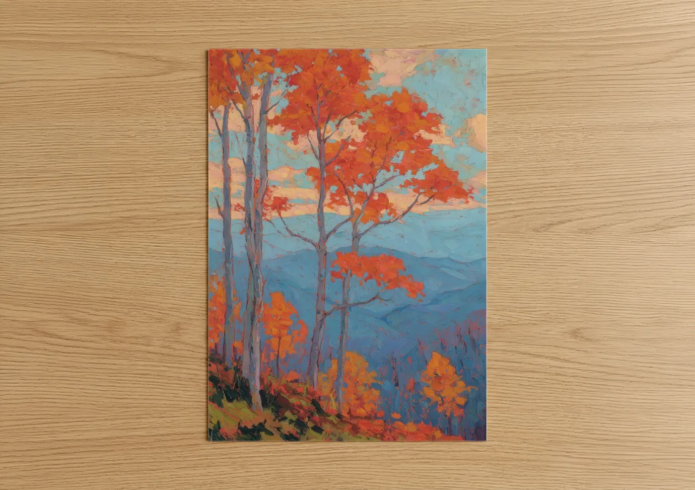 Blue Ridge Mountains Autumn Landscape Wall Art