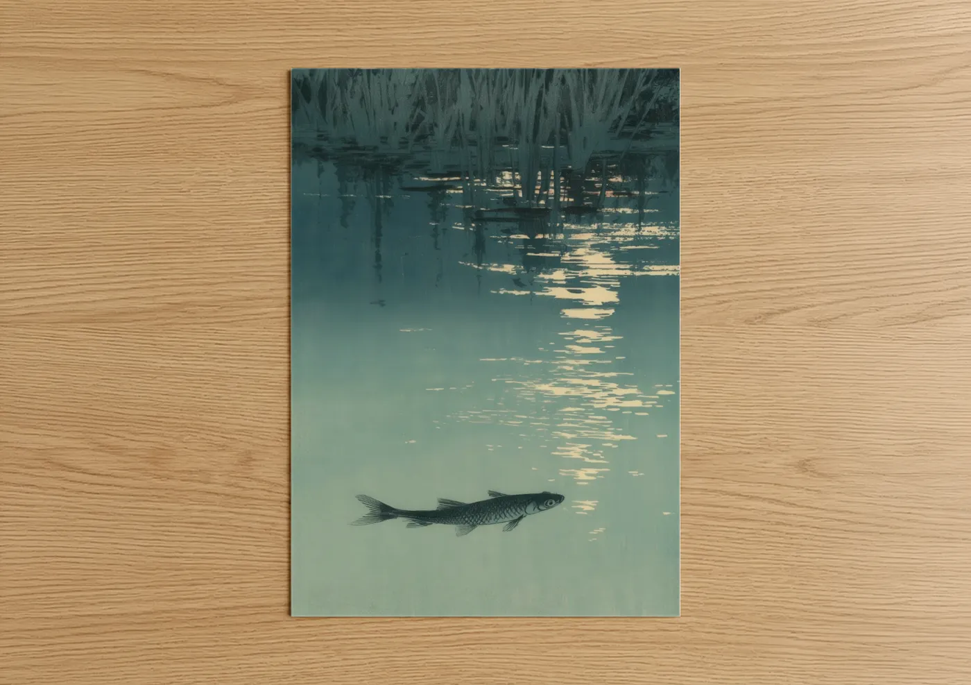 Solitary Zebrafish Underwater Wall Art