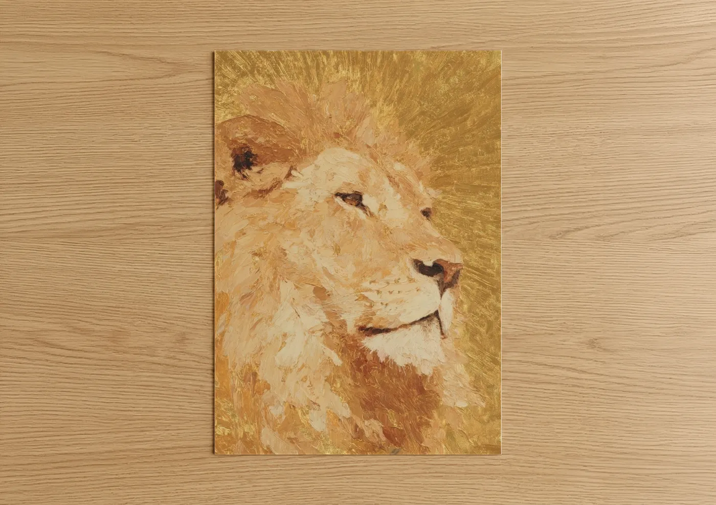 Golden Leo Zodiac Wall Art