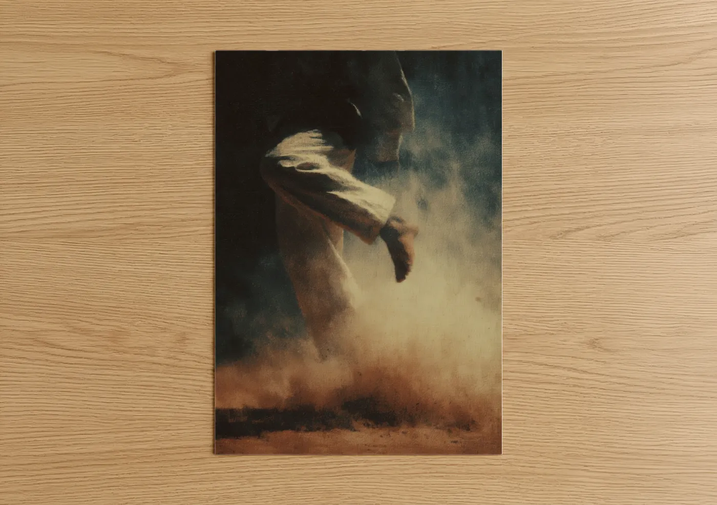 Dusty Capoeira Warrior Dynamic Movement Wall Art