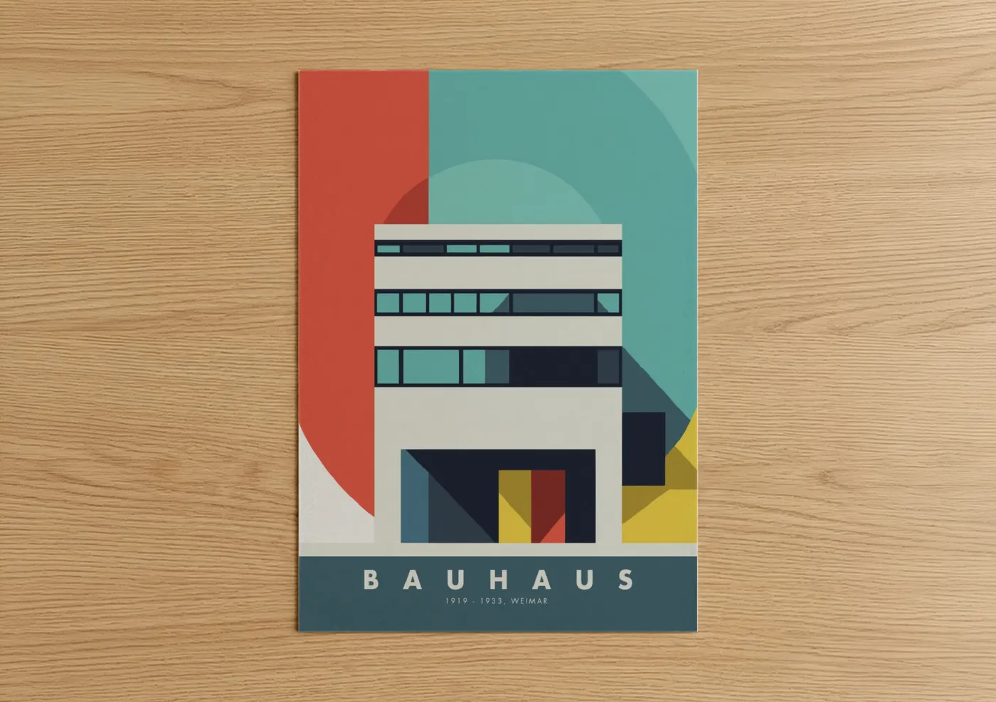 Bauhaus Geometric Architecture Art Print Wall Art