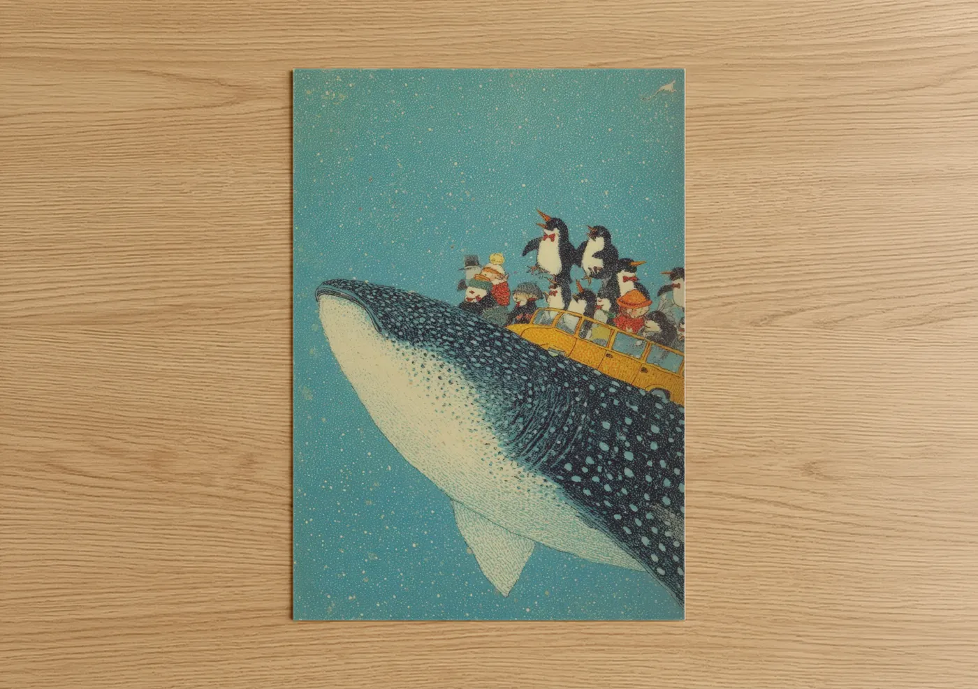 Whale Shark Whimsical Children's Illustration Wall Art
