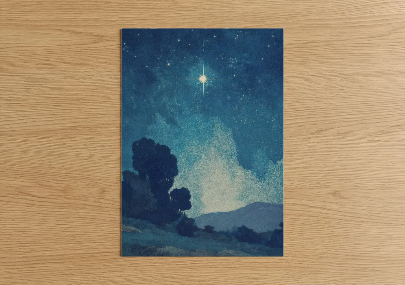 Bethlehem Star Night Sky Christian Symbol Wall Art