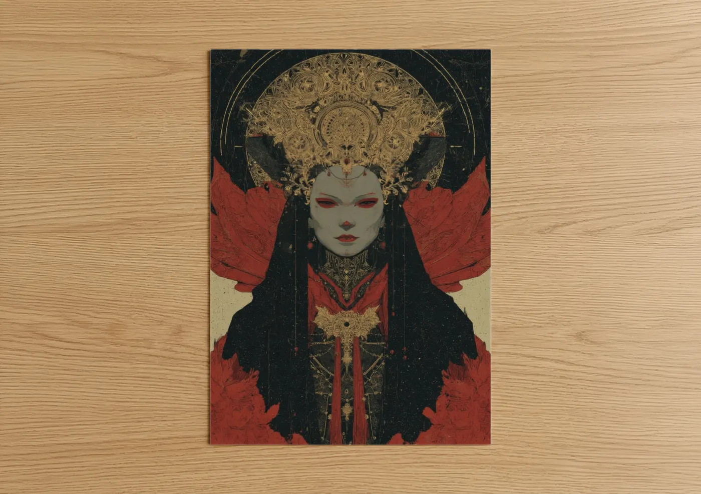Crimson Vampire Empress Wall Art