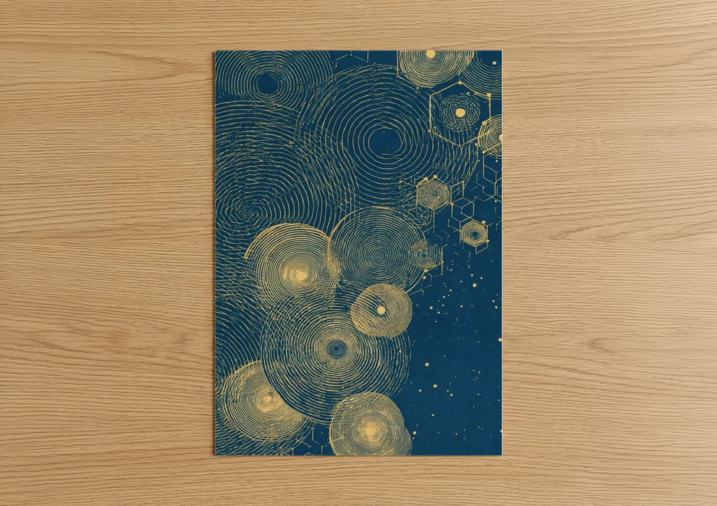 Cosmic Circles Abstract Geometric Wall Art