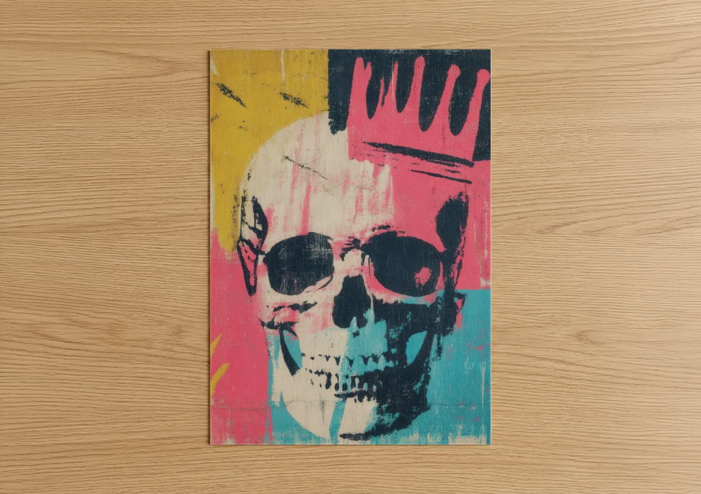 Pop Art Skull Neon Pink Wall Decor Wall Art