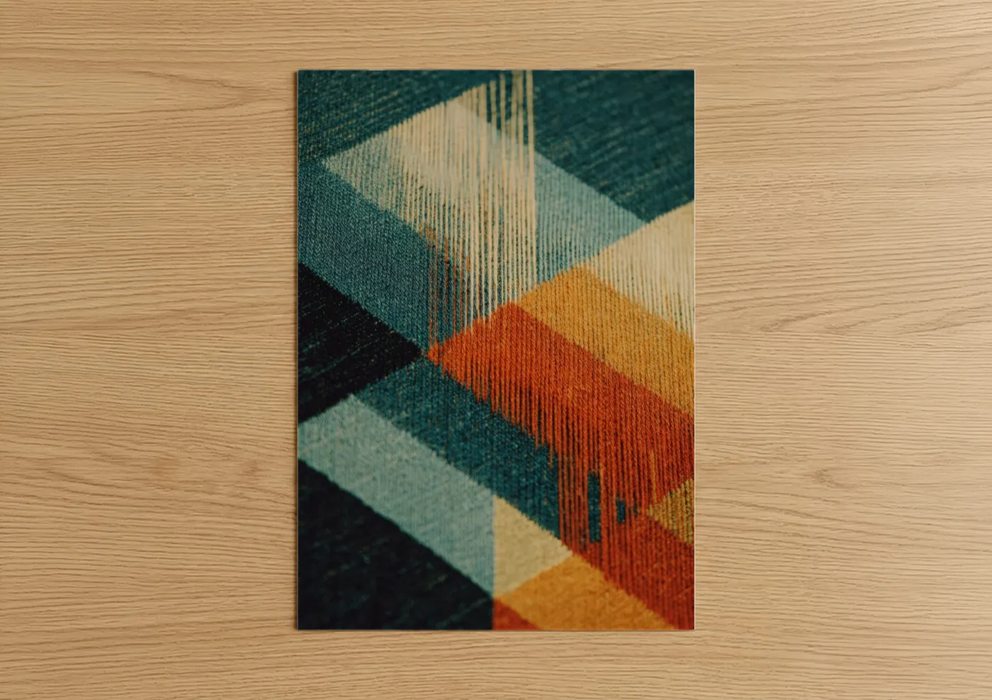 Abstract Woven Textile Layers Wall Art