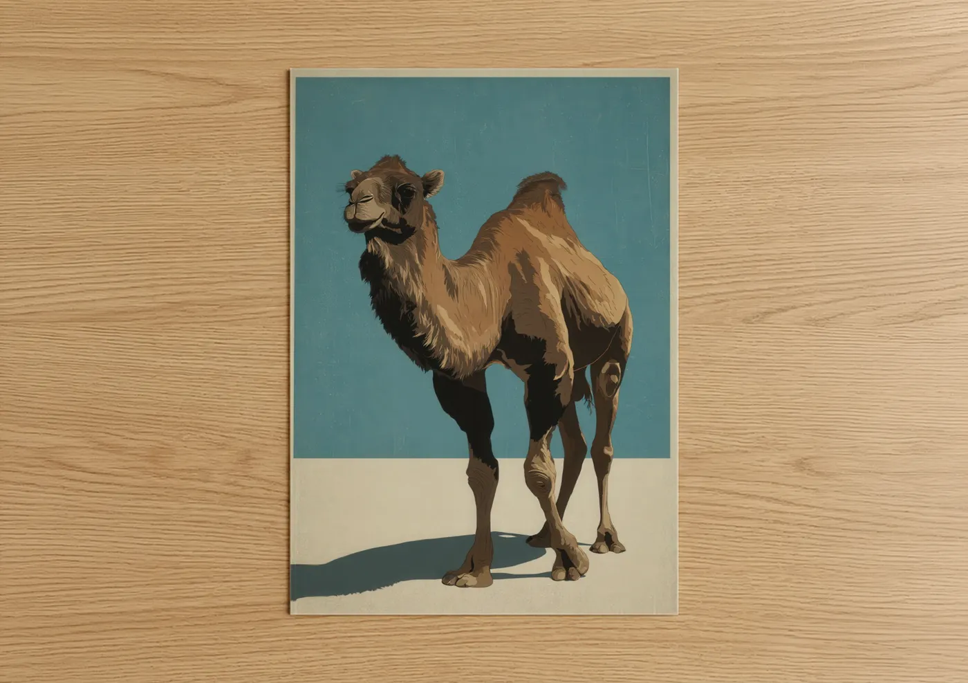 Desert Camel Illustration Art Print Wall Art