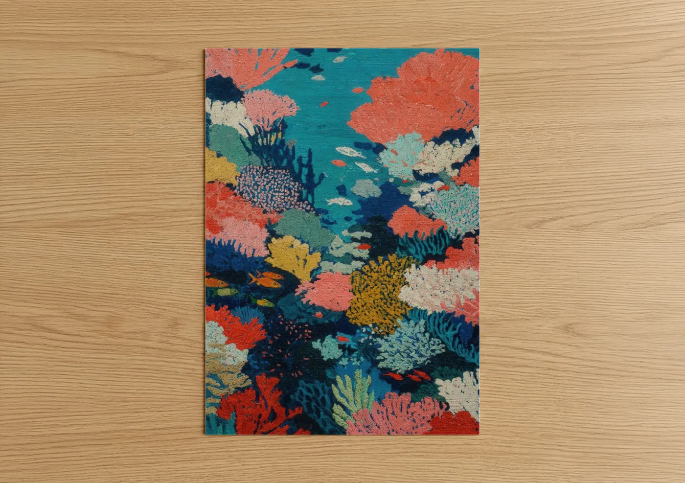 Vibrant Coral Reef Sea Life Wall Art