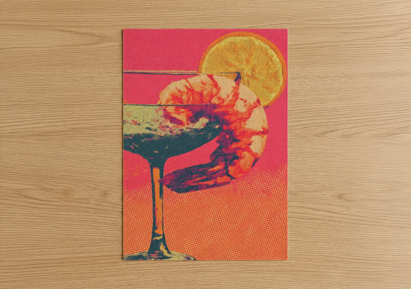 Retro Shrimp Cocktail Pop Wall Art