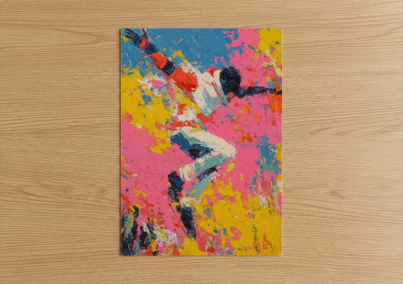 Vibrant Parkour Abstract Expressionism Wall Art