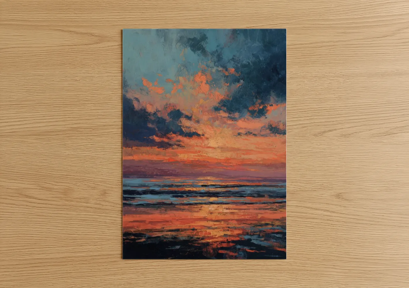 Dramatic Storm Sunset Sky Seascape Wall Art