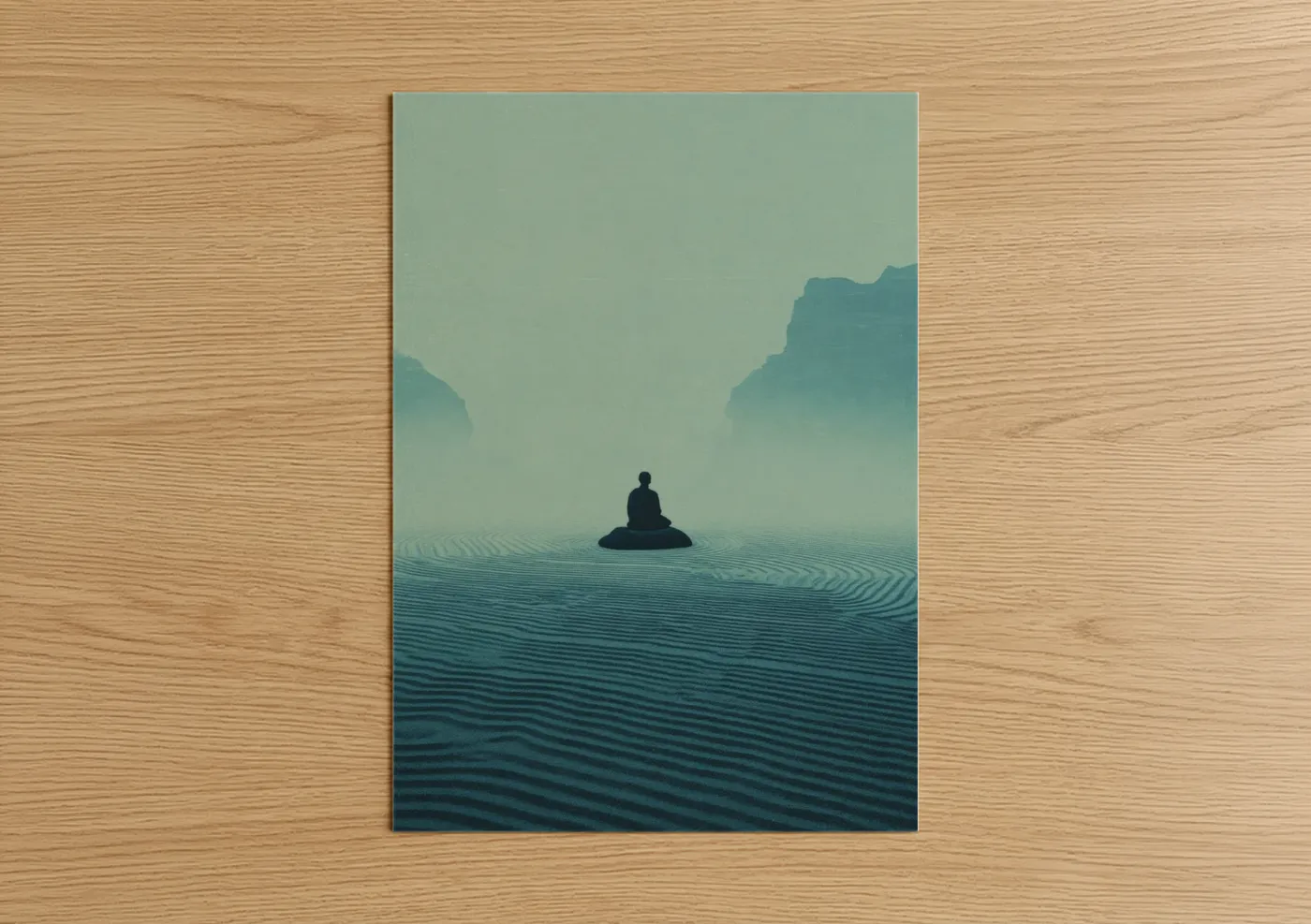 Zen Meditation Mountain Mist Wall Art