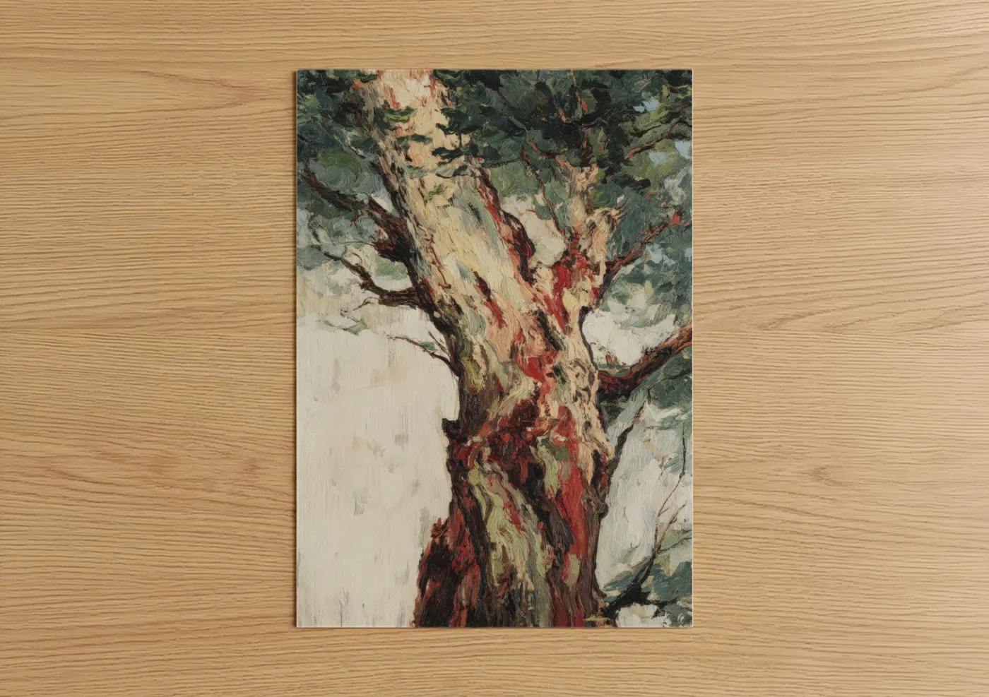 Ancient Arbutus Tree Oil Painting Wall Art
