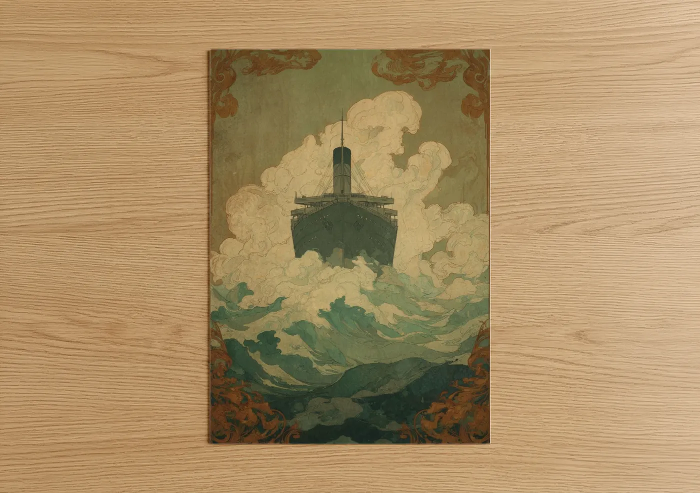 Cruise Ship Vintage Art Deco Ocean Wall Art