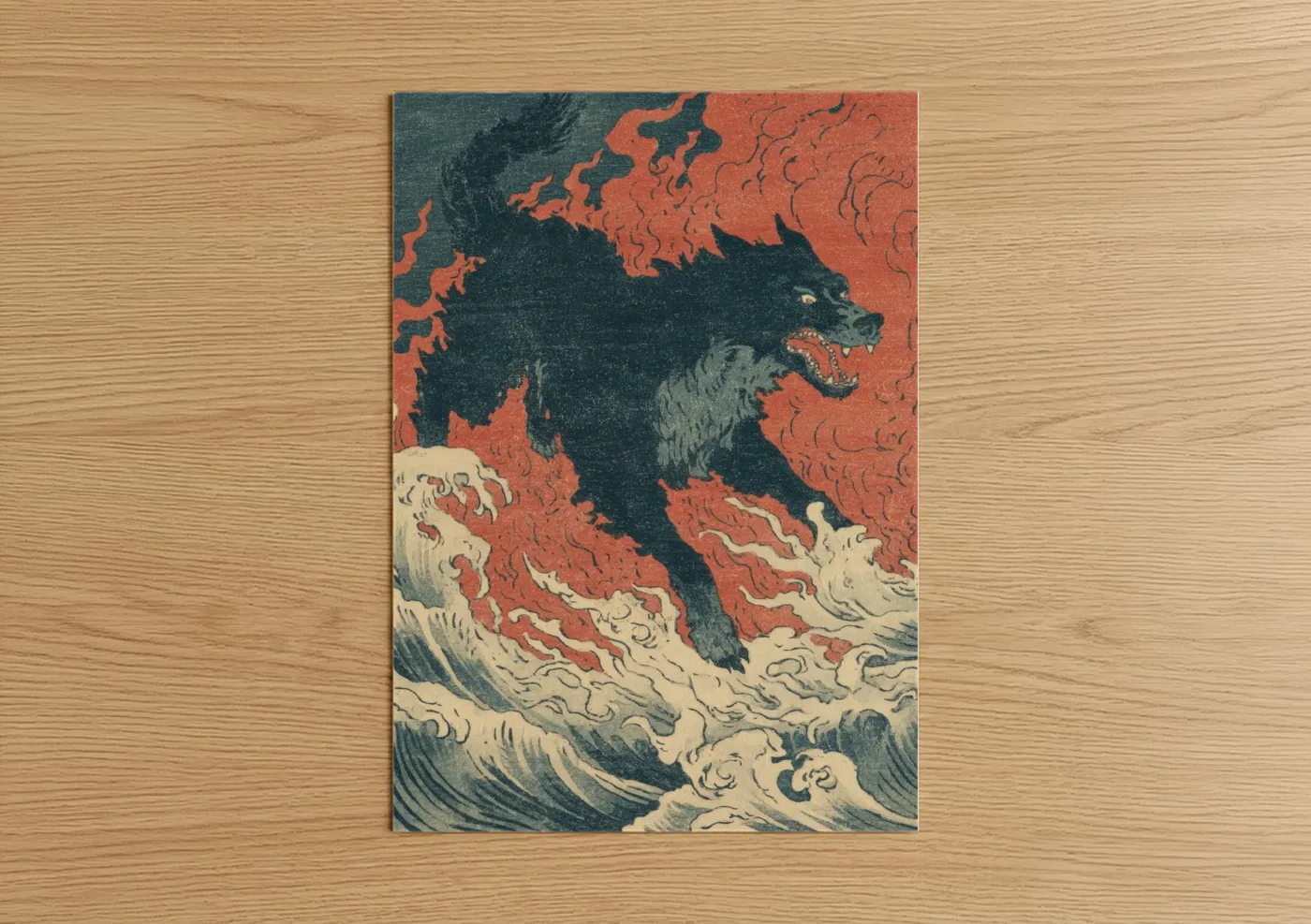 Inferno Cerberus Mythical Creature Wall Art