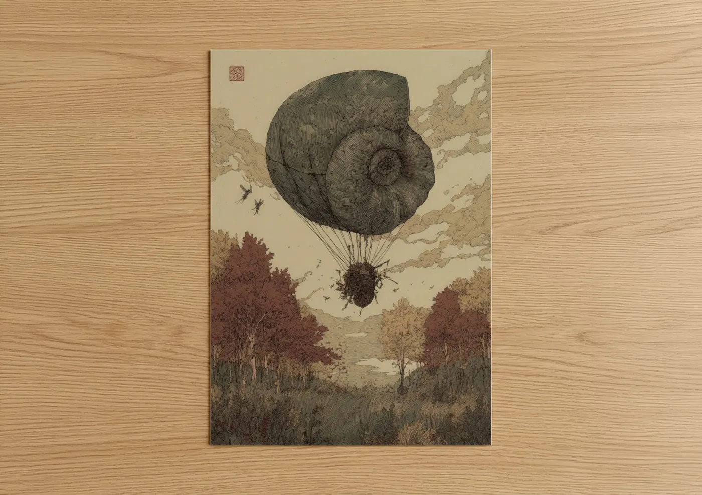 Steampunk Nautilus Hot Air Balloon Wall Art