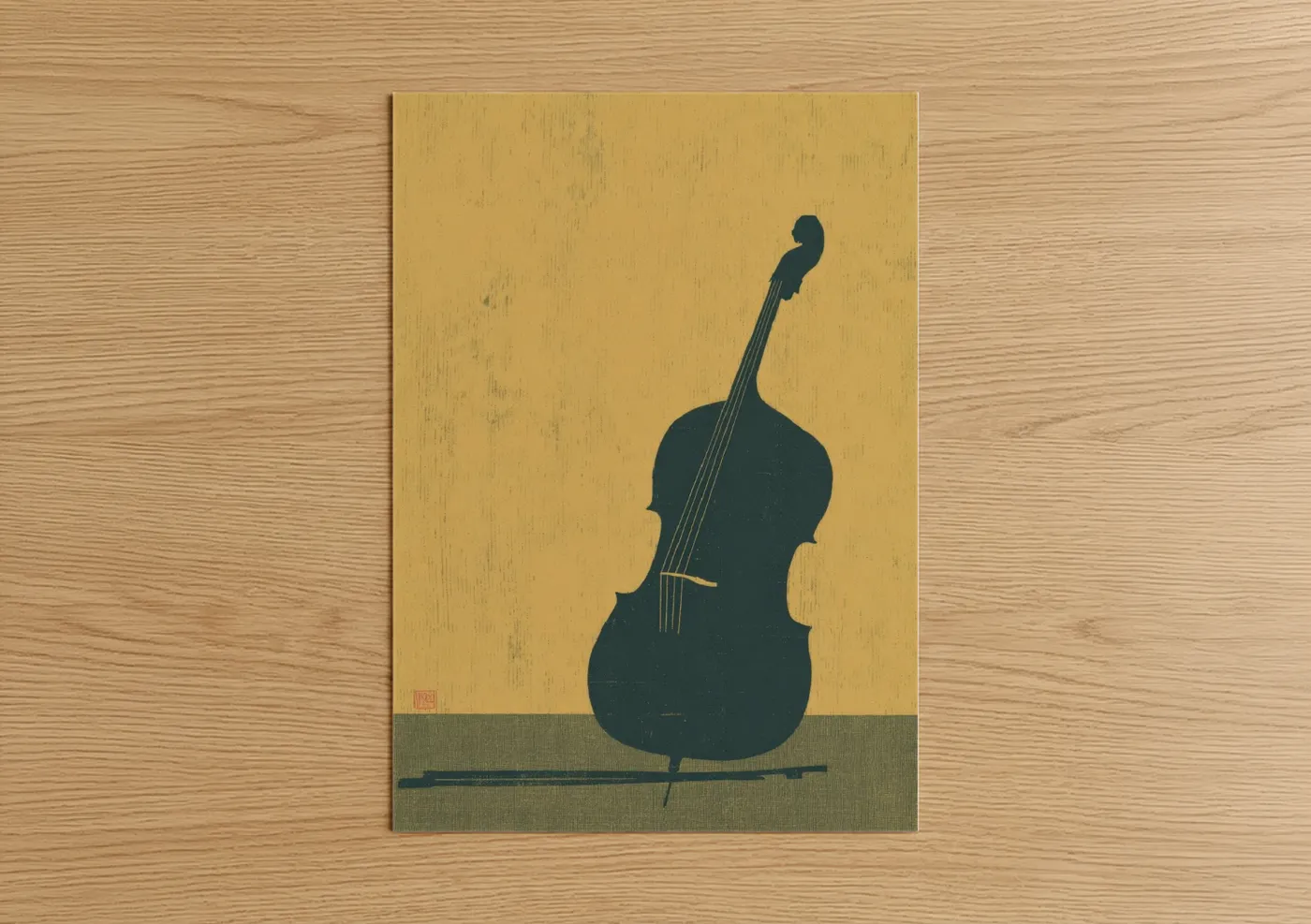 Midnight Cello Minimalist Music Wall Art