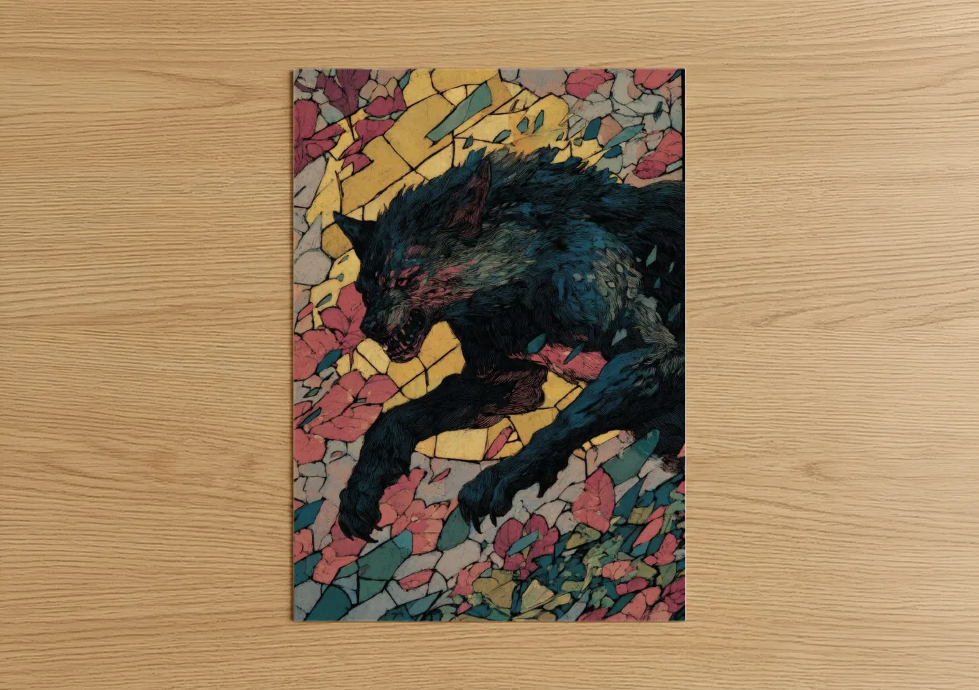 Dark Werewolf Mythical Creature Wall Art