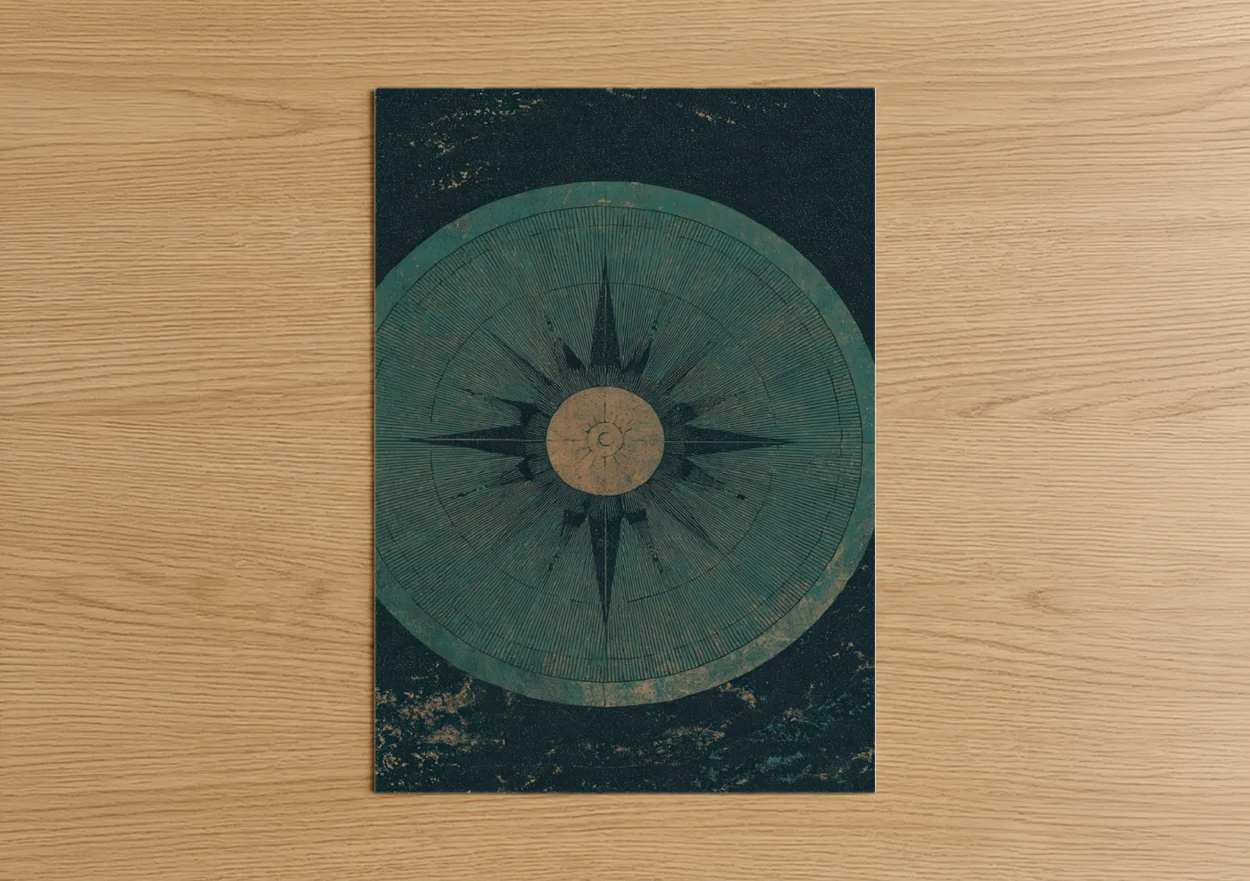 Vintage Compass Nautical Decor Wall Art