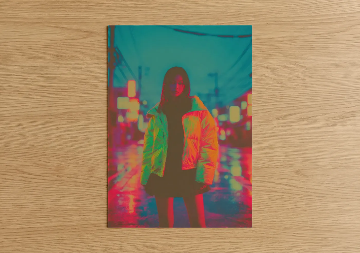 Neon City Fashion Women's Jacket Wall Art