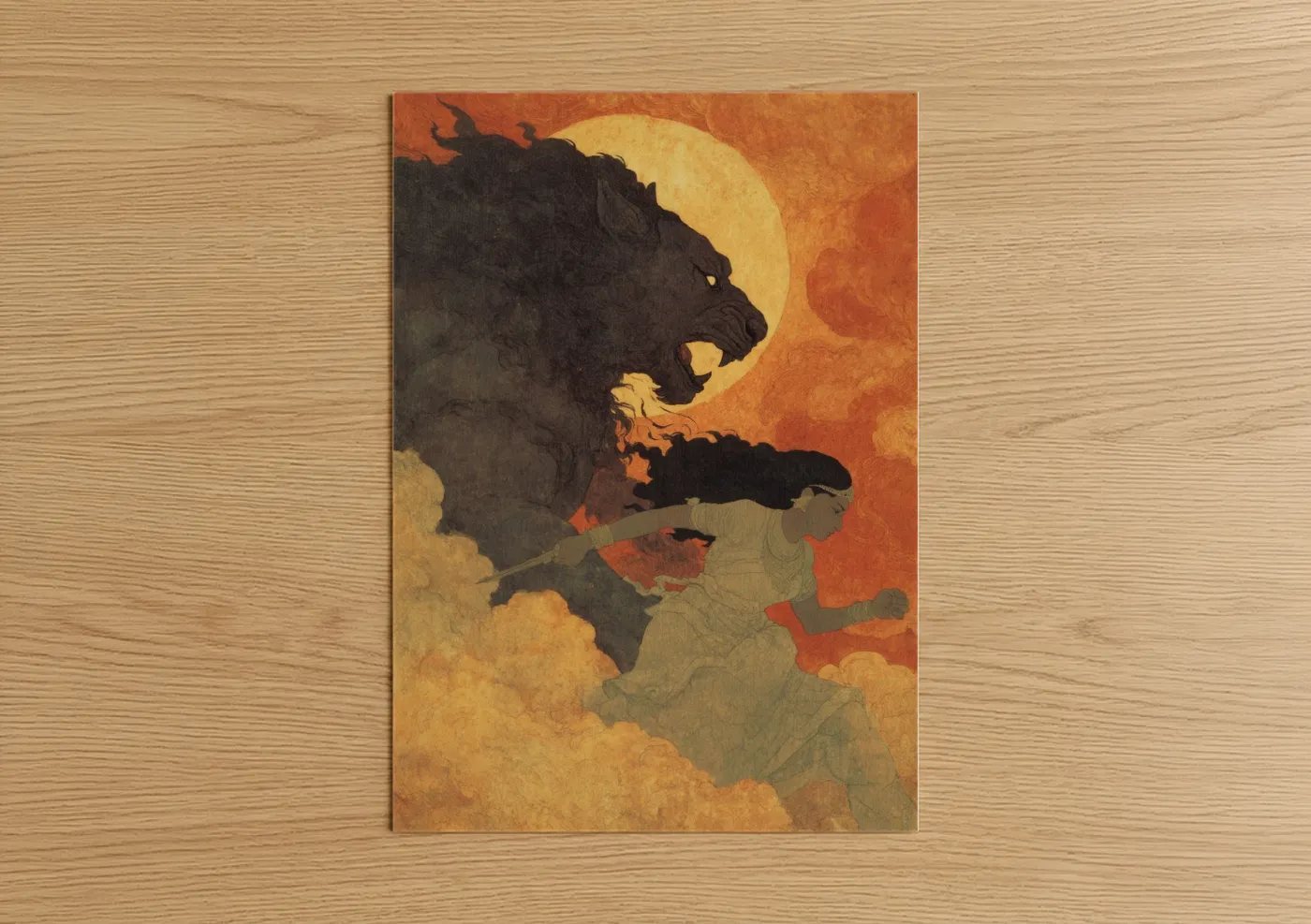 Hindu Deity Bull Divine Guardian Wall Art