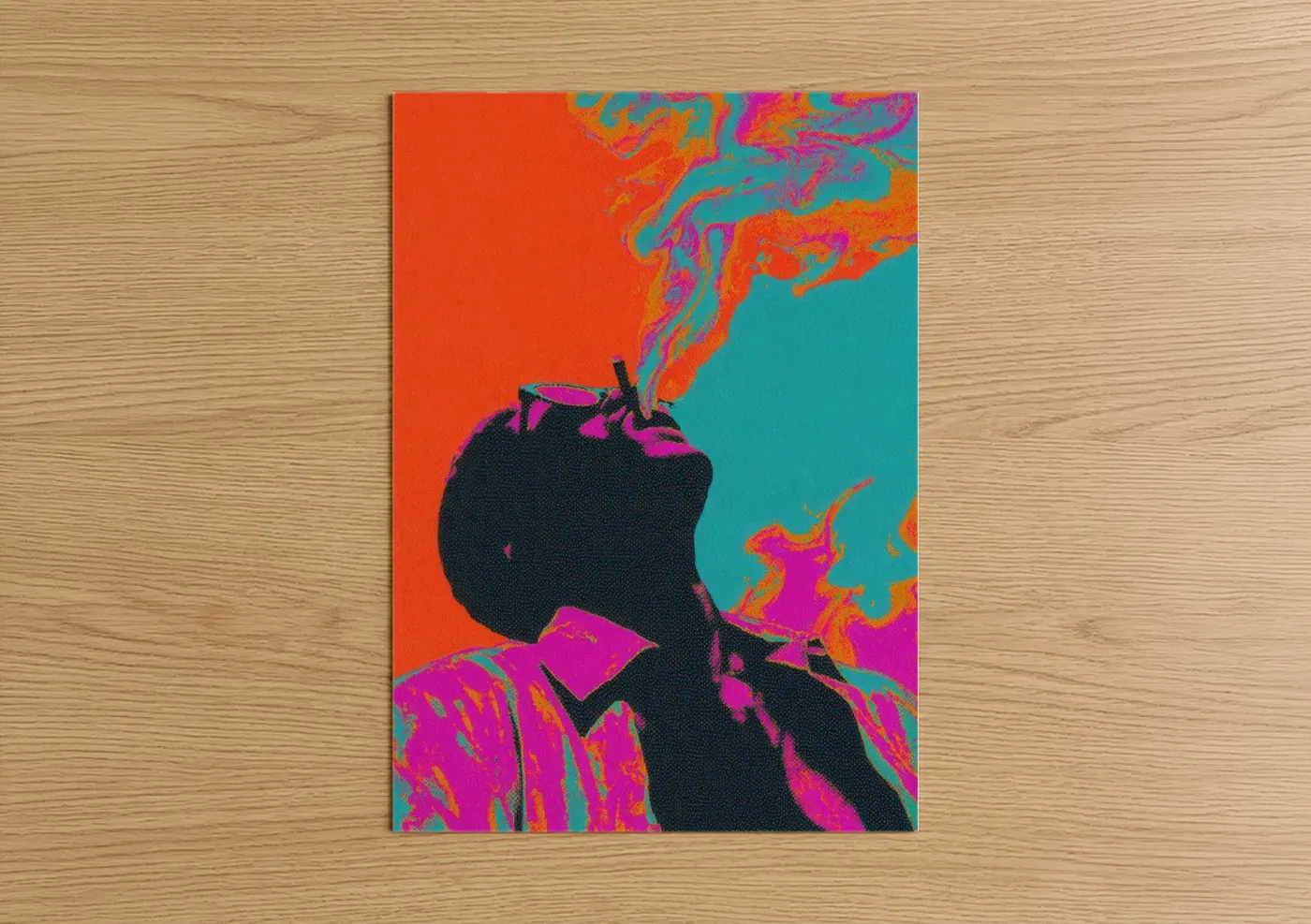 Neon Smoke Pop Art Contemporary Wall Art