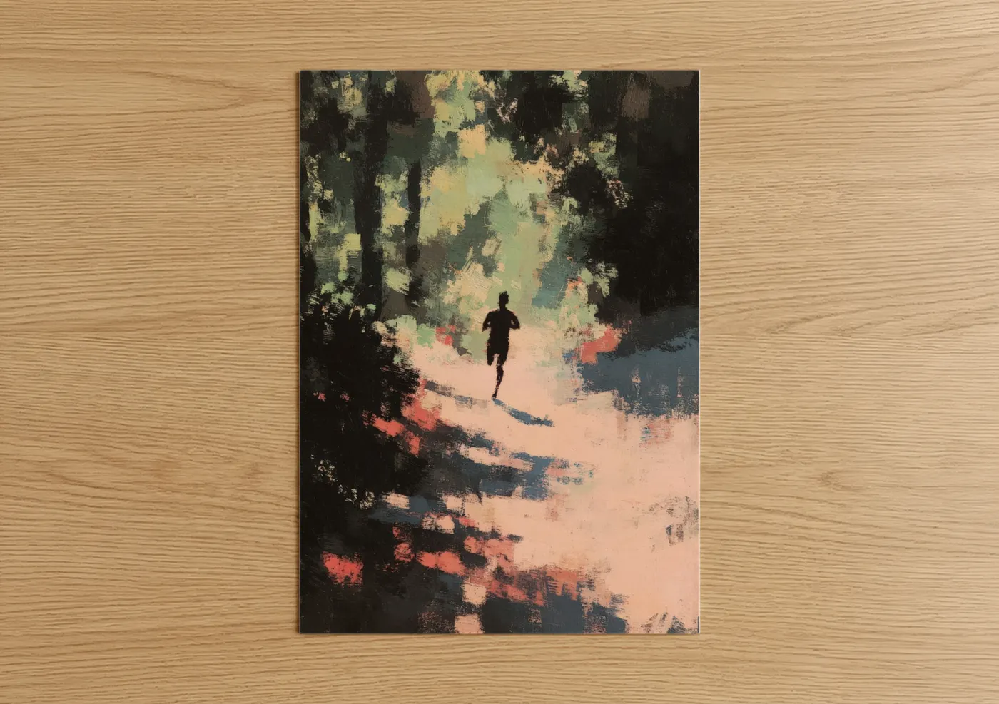 Trail Runner Watercolor Sport Wall Art