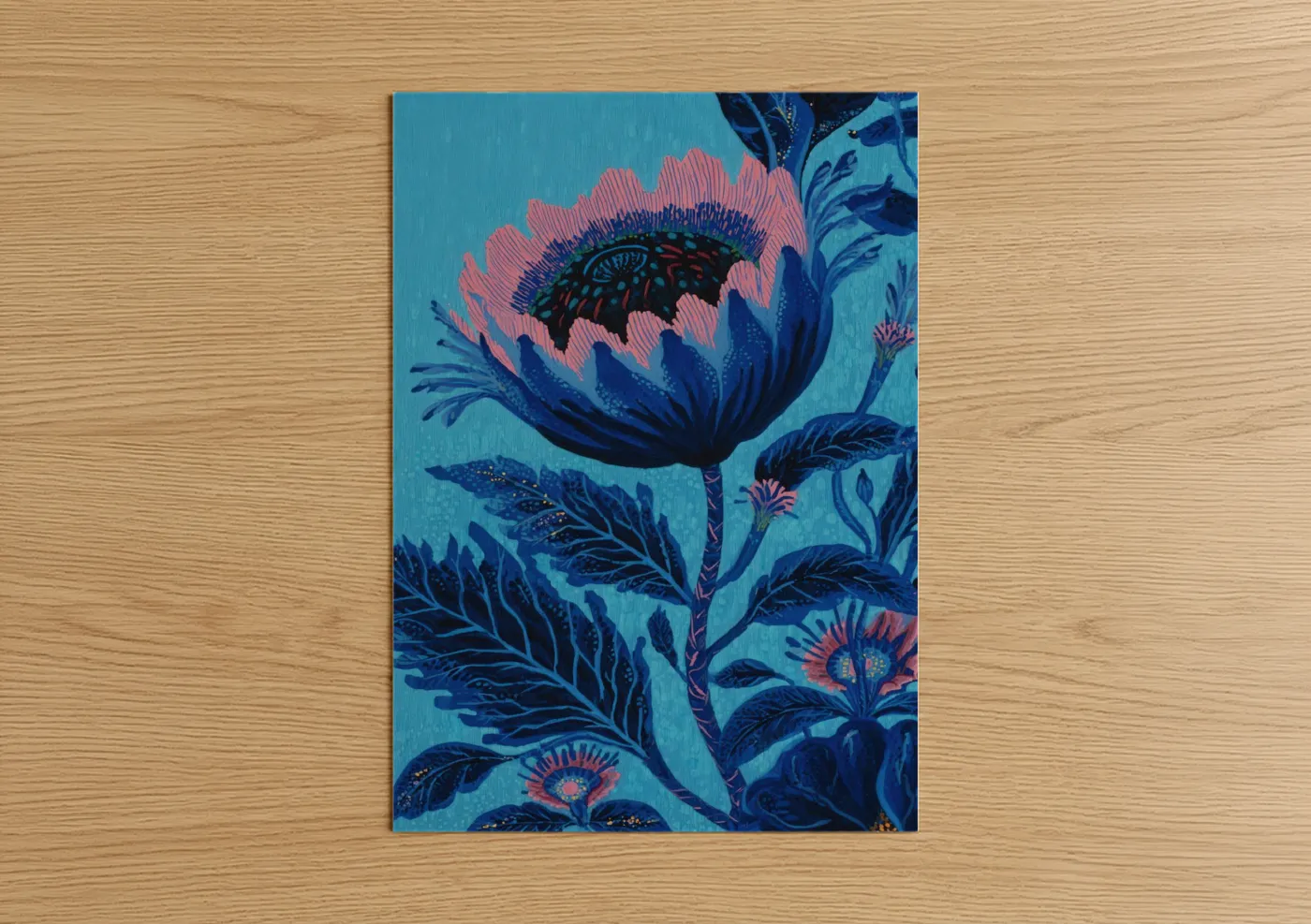 Midnight Bloom Sea Anemone Wall Art