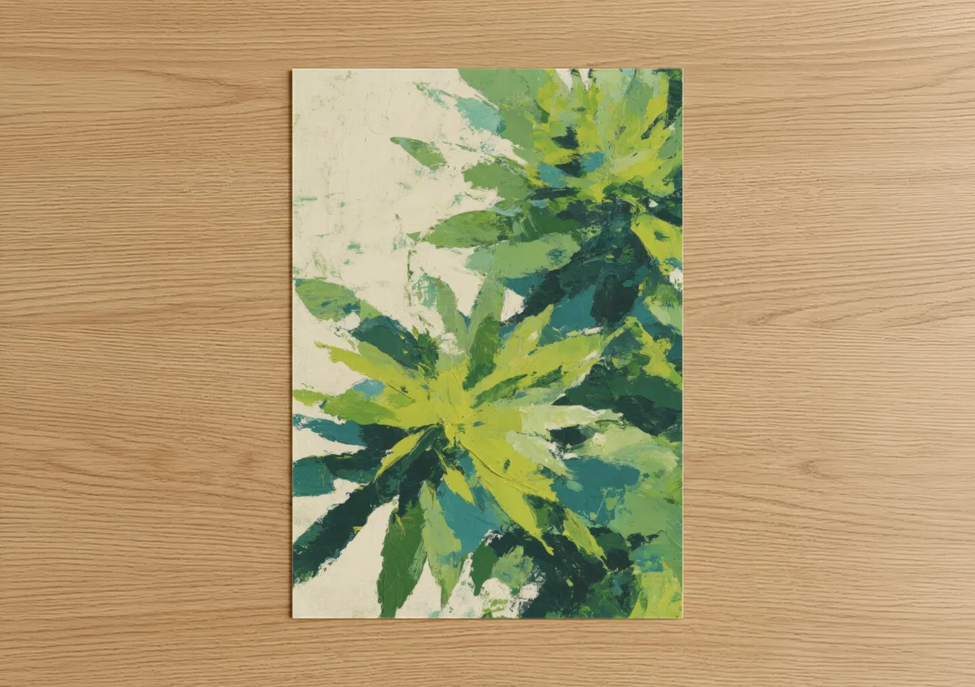 Abstract Cannabis Burst Modern Wall Art