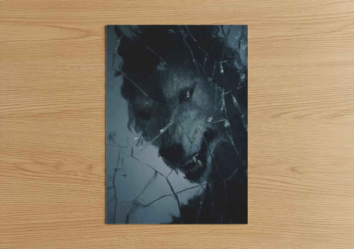 Frostbound Werewolf Dark Fantasy Wall Art